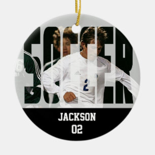 Soccer ⚽ Photo Keepsake Ceramic Ornament