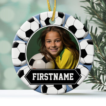 Soccer Photo Ornament For Youth Team Player by MyGiftShop at Zazzle