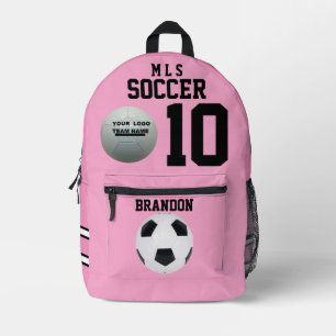 soccer pink backpacks ROSE personalized player gol