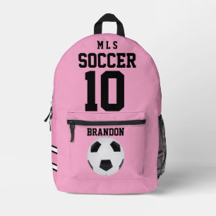 soccer pink backpacks rose personalized player gol