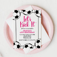 Soccer Pink Birthday