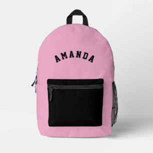 Soccer Pink Personalized Kids Back to School Print Printed Backpack