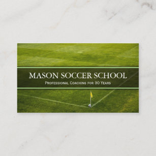 Soccer Pitch - Football School Coach Business Card