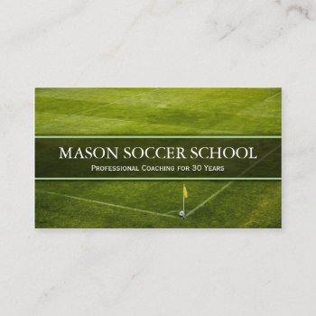 Soccer Pitch - Football School Coach Business Card by ImageAustralia at Zazzle