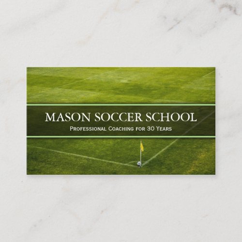 Soccer Pitch _ Football School Coach Business Card