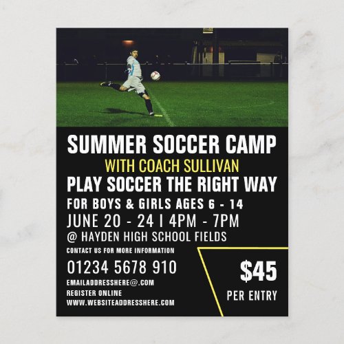 Soccer Pitch Soccer Camp Advertising Flyer