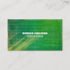 Soccer Pitch, Soccer Player/coach/ref Business Card at Zazzle