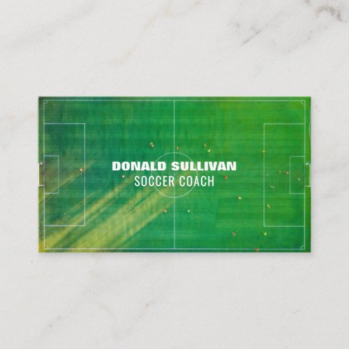 Soccer Pitch Soccer PlayerCoachRef Business Card