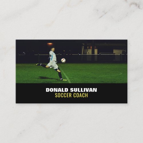 Soccer Pitch Soccer PlayerCoachRef Business Card