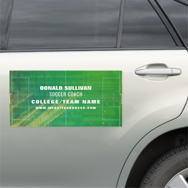Soccer Pitch, Soccer Player/Coach/Ref Car Magnet (In Situ)