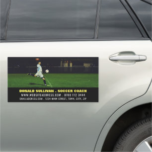 Soccer Pitch, Soccer Player/Coach/Ref Car Magnet