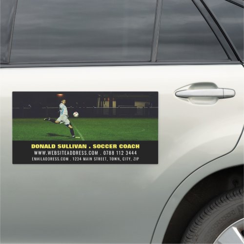 Soccer Pitch Soccer PlayerCoachRef Car Magnet