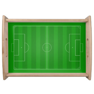 Soccer Pitch Wood Serving Tray