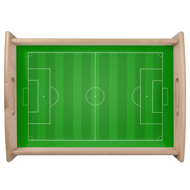 Soccer Pitch Wood Serving Tray (Front)