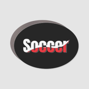 Soccer Player Abstract Swish - Word Art Car Magnet