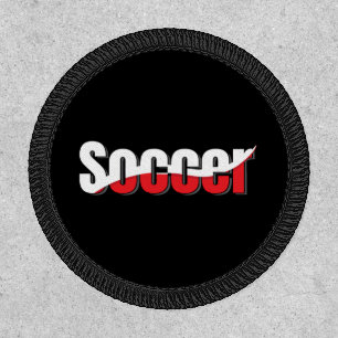Soccer Player Abstract Swish - Word Art Patch