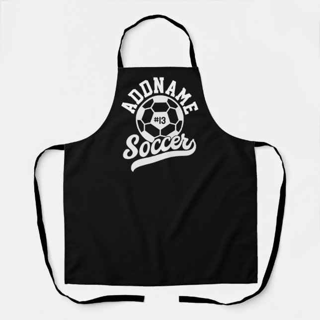 Soccer Player ADD NAME Football Team Personalized Apron (Front)