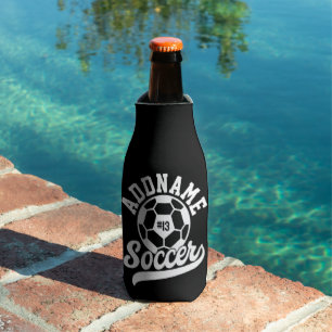 Soccer Player ADD NAME Football Team Personalized Bottle Cooler