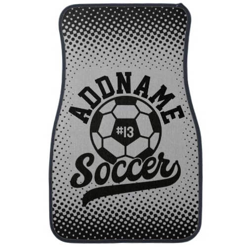 Soccer Player ADD NAME Football Team Personalized Car Floor Mat