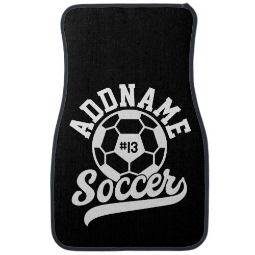 Soccer Player ADD NAME Football Team Personalized Car Floor Mat