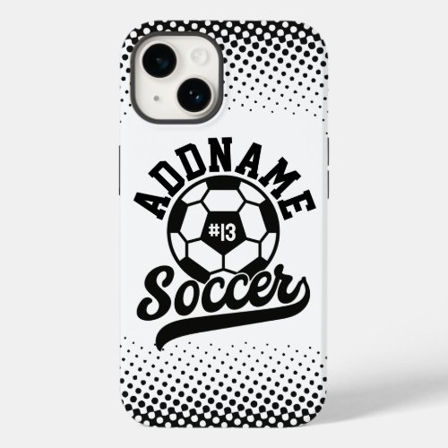 Soccer Player ADD NAME Football Team Personalized Case_Mate iPhone 14 Case