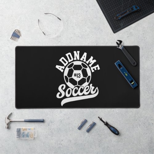 Soccer Player ADD NAME Football Team Personalized Desk Mat