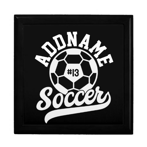 Soccer Player ADD NAME Football Team Personalized Gift Box