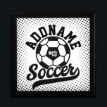 Soccer Player ADD NAME Football Team Personalized Gift Box<br><div class="desc">Soccer Player ADD NAME and Player Number,  Association Football Team Personalized Gifts! Add your Name or Custom Text with Player Number. Change background color by clicking 'EDIT'. Need help? Send us a message!</div>