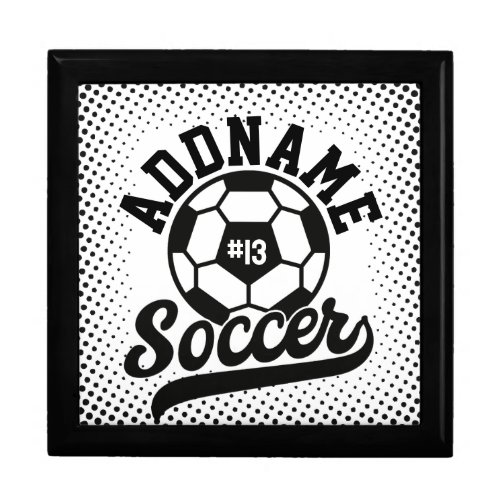 Soccer Player ADD NAME Football Team Personalized Gift Box