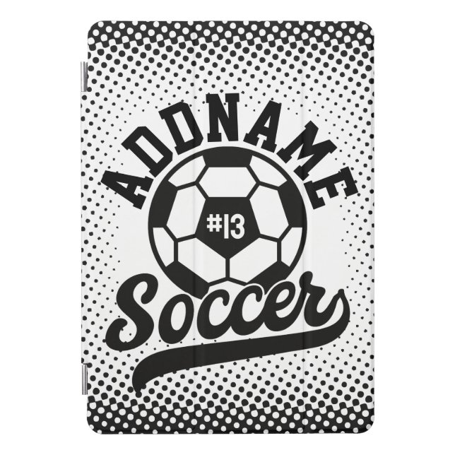 Soccer Player ADD NAME Football Team Personalized iPad Pro Cover (Front)