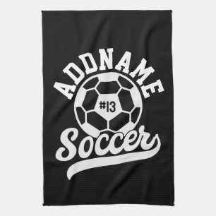Soccer Player ADD NAME Football Team Personalized Kitchen Towel
