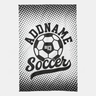 Soccer Player ADD NAME Football Team Personalized Kitchen Towel