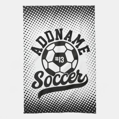 Soccer Player ADD NAME Football Team Personalized Kitchen Towel