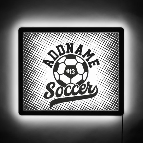 Soccer Player ADD NAME Football Team Personalized LED Sign