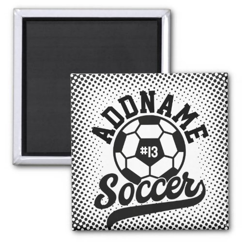 Soccer Player ADD NAME Football Team Personalized Magnet