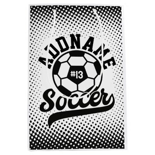 Soccer Player ADD NAME Football Team Personalized Medium Gift Bag