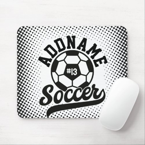 Soccer Player ADD NAME Football Team Personalized Mouse Pad