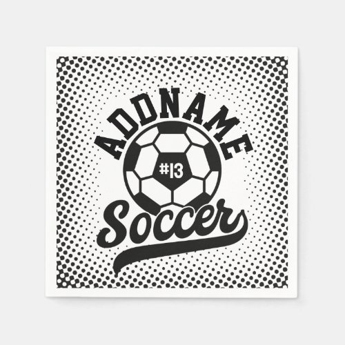Soccer Player ADD NAME Football Team Personalized Napkins
