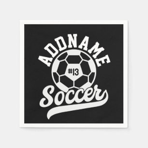 Soccer Player ADD NAME Football Team Personalized Napkins