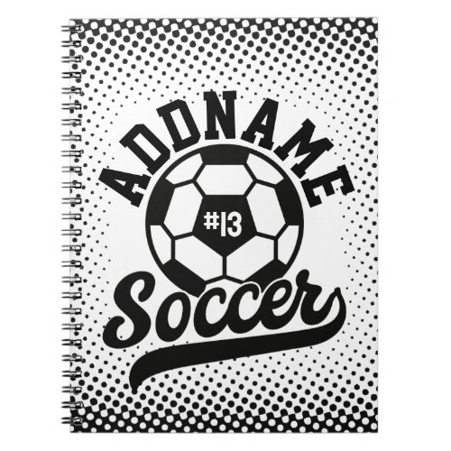 Soccer Player ADD NAME Football Team Personalized Notebook
