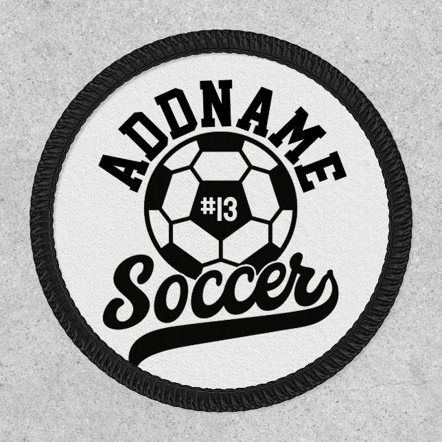 Soccer Player ADD NAME Football Team Personalized Patch (Front)