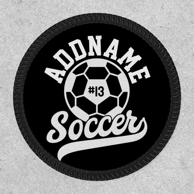 Soccer Player ADD NAME Football Team Personalized Patch (Front)