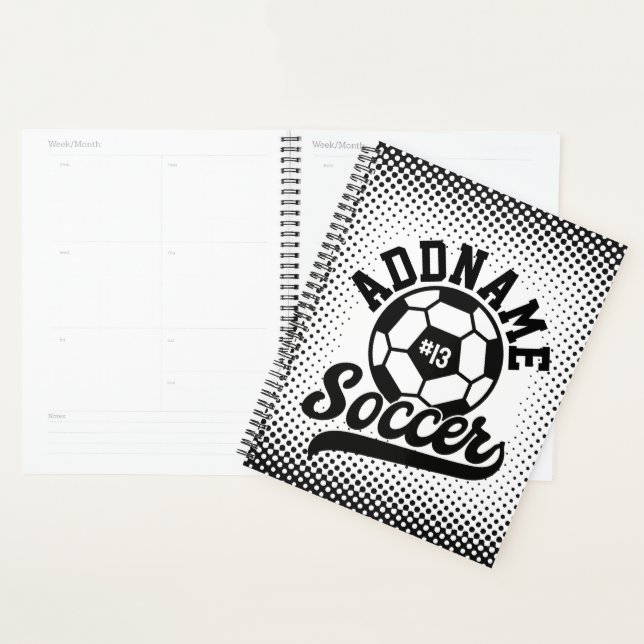 Soccer Player ADD NAME Football Team Personalized Planner (Display)