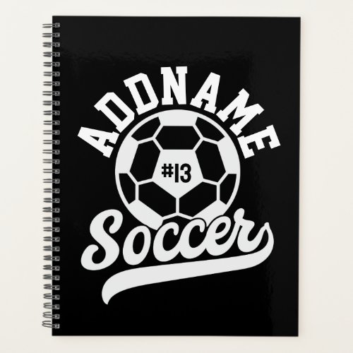 Soccer Player ADD NAME Football Team Personalized Planner