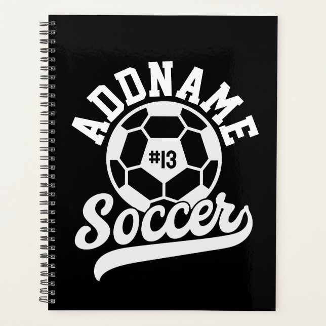 Soccer Player ADD NAME Football Team Personalized Planner (Front)