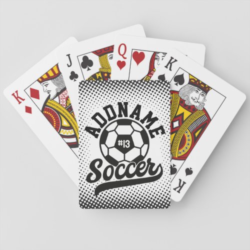 Soccer Player ADD NAME Football Team Personalized Playing Cards
