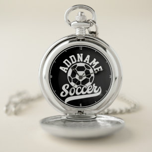 Soccer Player ADD NAME Football Team Personalized Pocket Watch