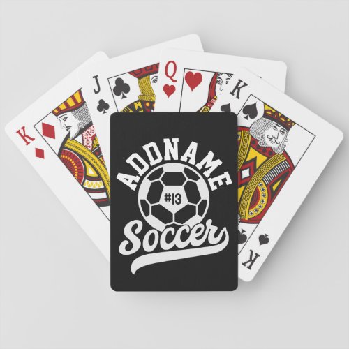 Soccer Player ADD NAME Football Team Personalized Poker Cards