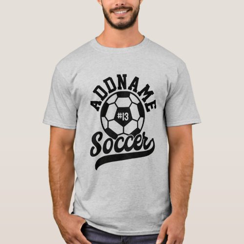 Soccer Player ADD NAME Football Team Personalized T_Shirt