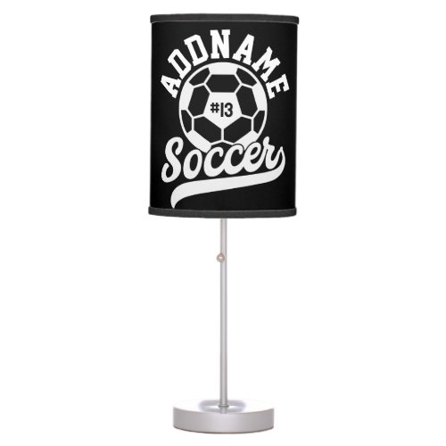 Soccer Player ADD NAME Football Team Personalized Table Lamp